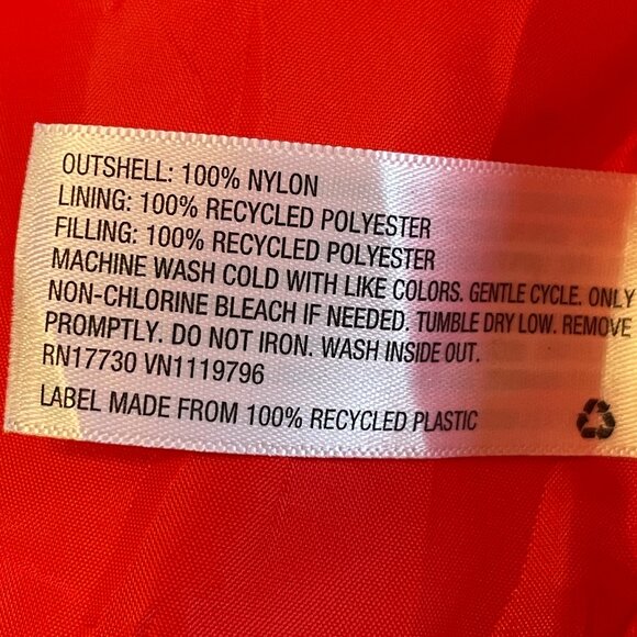 Puffer Coat Woman's XL A New Day Shinny Red Pockets EUC - Picture 5 of 9